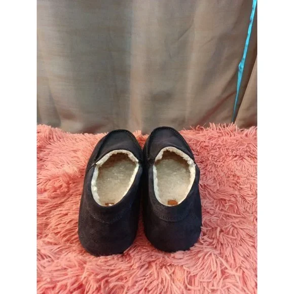 Men's Vince Gomez Leather/Suede/Faux Fur Black Slip On Loafers Size 9.5M - Picture 4 of 8